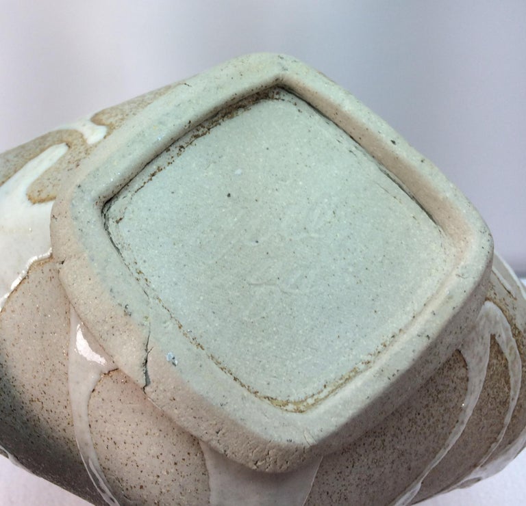 John Gill Vintage Studio Art Pottery Teapot Abstract Ceramic Signed Dated 84 For Sale at 1stDibs