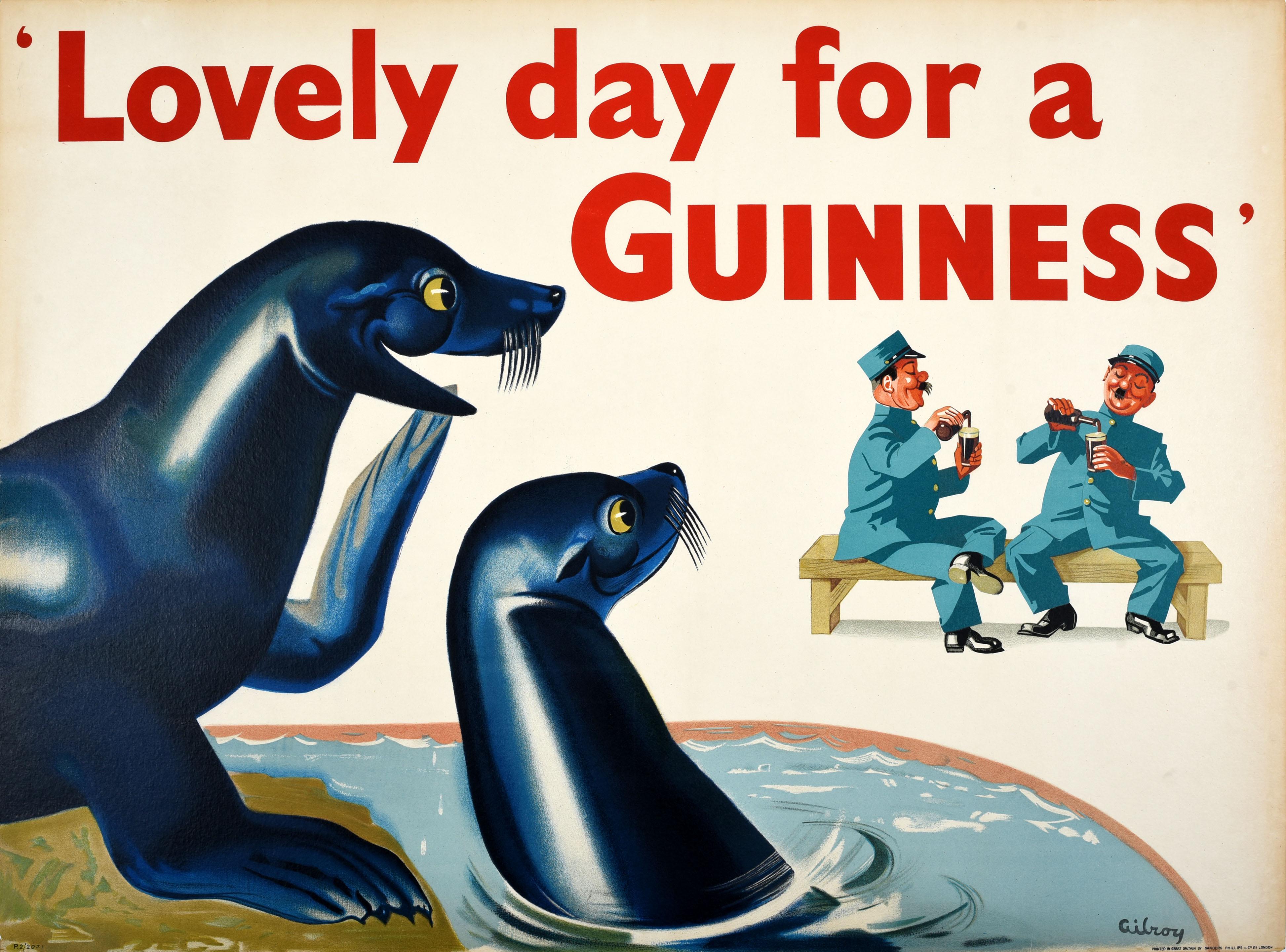 John Gilroy Print - Original Vintage Advertising Poster Lovely Day For A Guinness Irish Stout Gilroy