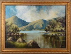 Vintage Original Oil Painting of the Mountainous West Coast of Ireland by Irish Artist