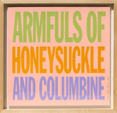 Brazos llenos de madreselva y columbina, serigrafía pop art de John Giorno
