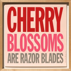 Cherry Blossoms are Razor Blades, Pop Art Screenprint by John Giorno