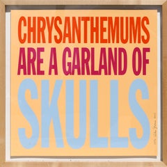 Los crisantemos son una guirnalda de calaveras, Serigrafía Pop Art de John Giorno