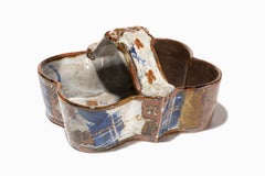 Breathtaking John Glick "Scalloped Basket" Glazed Stoneware Reduction Fired
