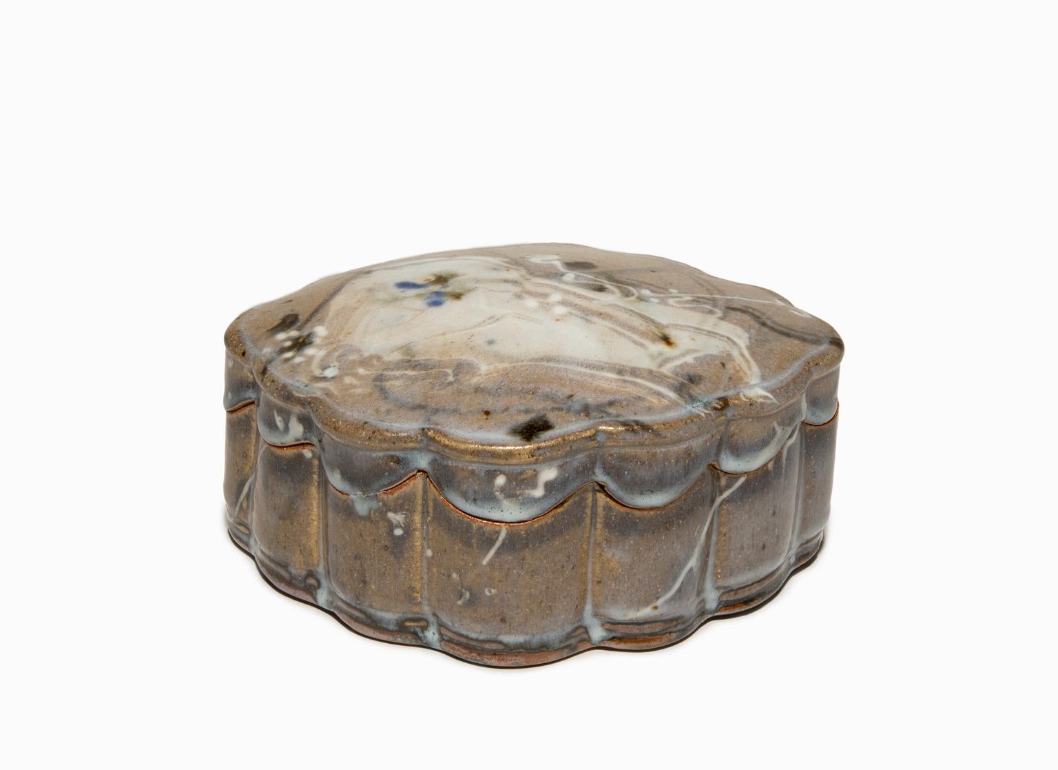 Magnifique poterie Plum Street « Box enveloppée » en grès émaillé John Glick en vente 8