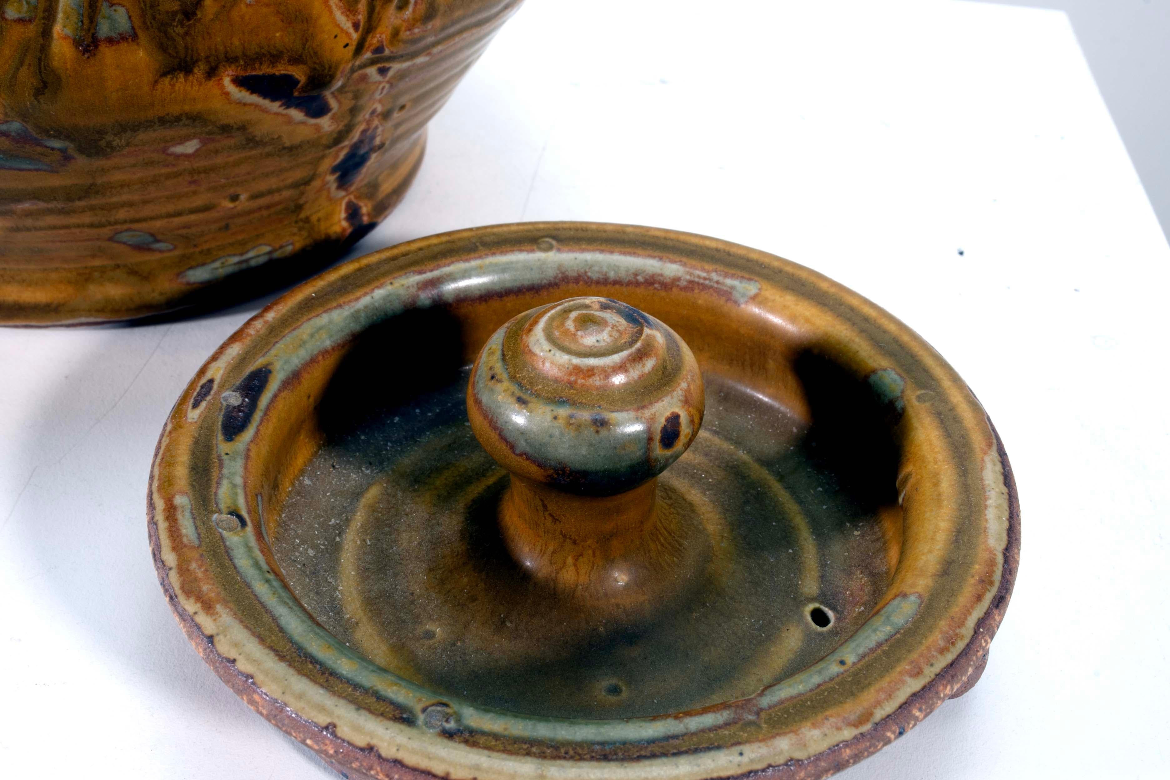 20th Century John Glick Ceramic Stoneware Coffee Tea Pot Signed and Stamped For Sale