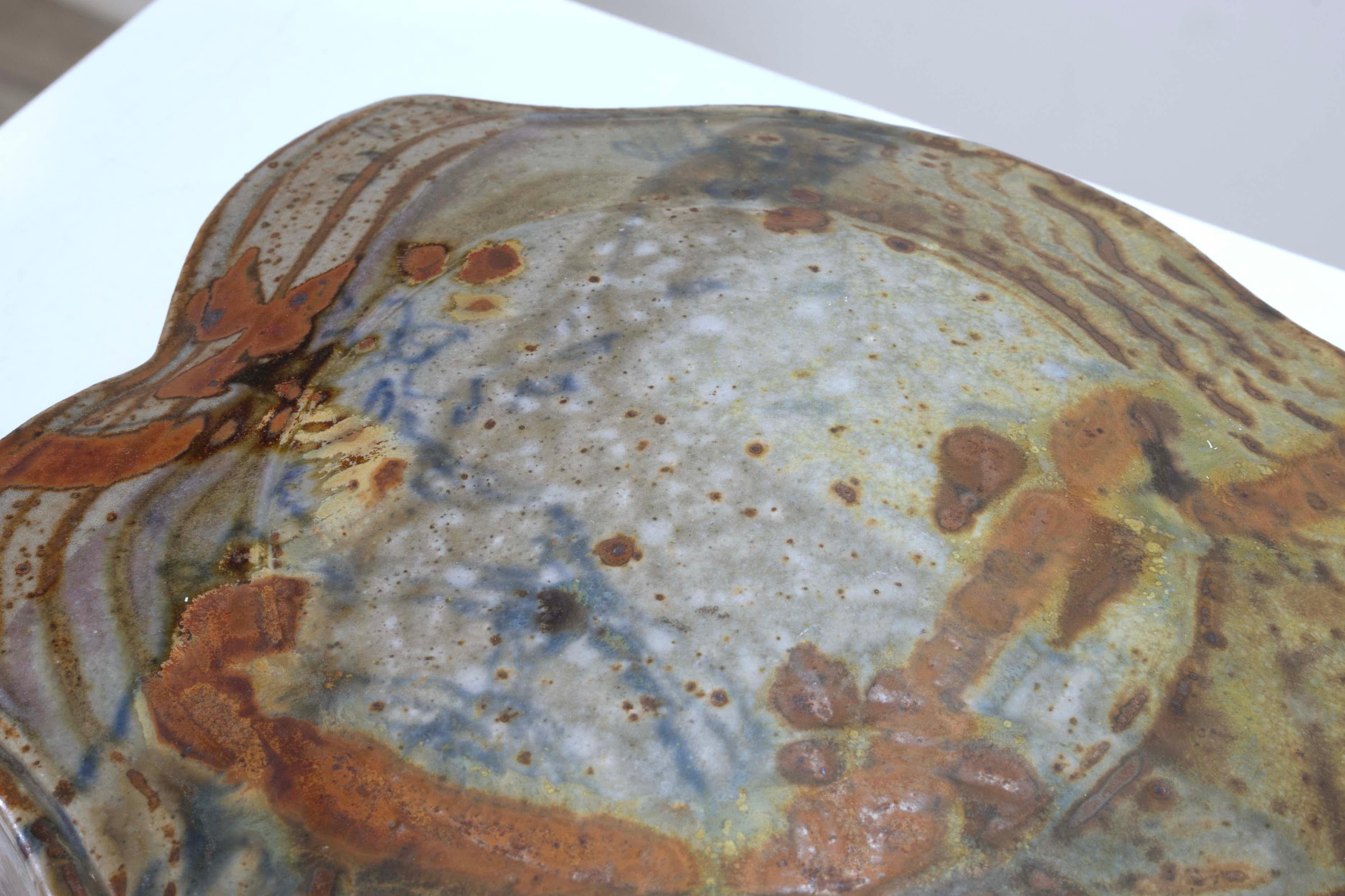 John Glick, piatto da portata in ceramica con coperchio in gres, firmato in vendita 4