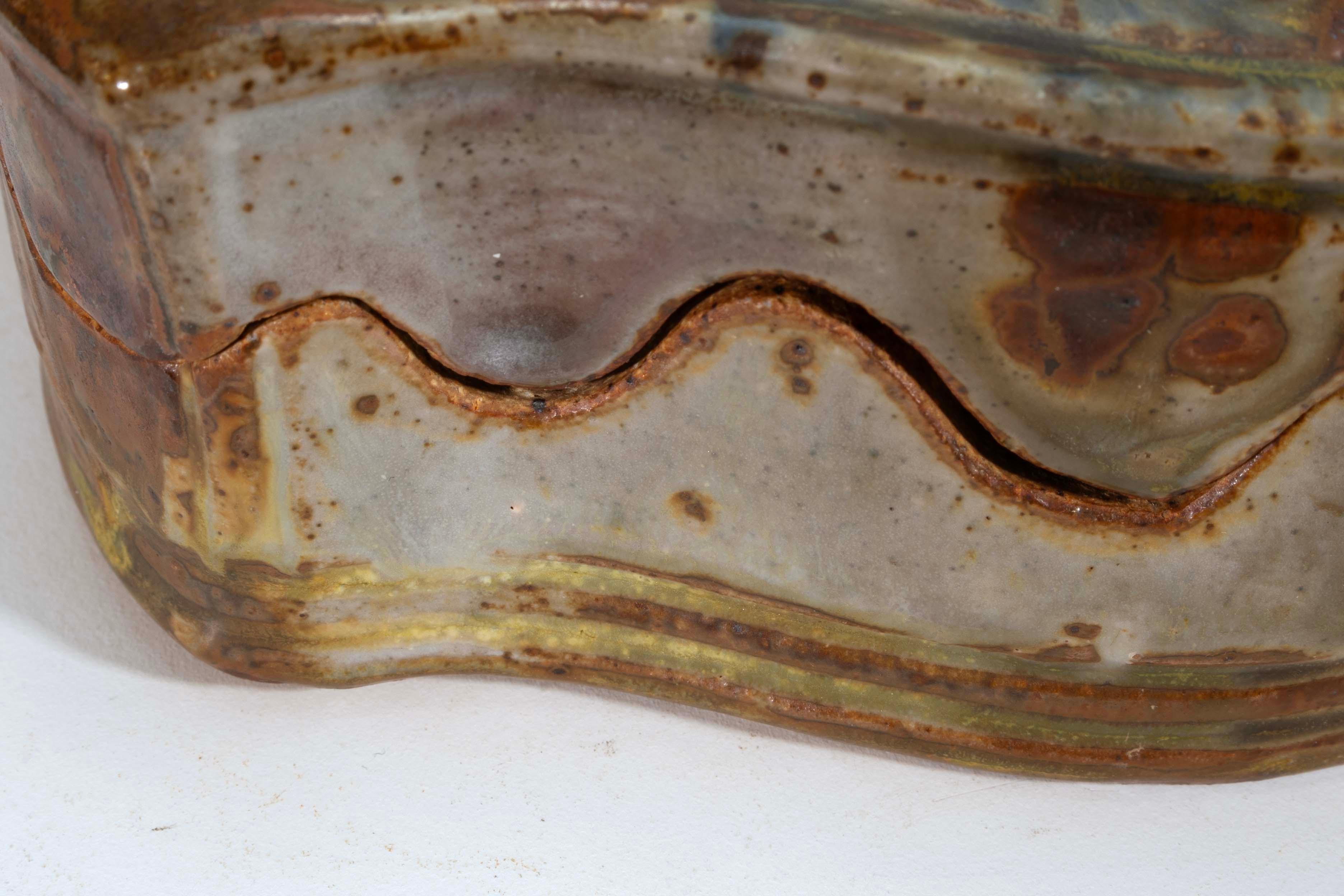 John Glick, piatto da portata in ceramica con coperchio in gres, firmato in vendita 5
