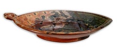 Plato para servir de cerámica de gres John Glick Firmado y estampado