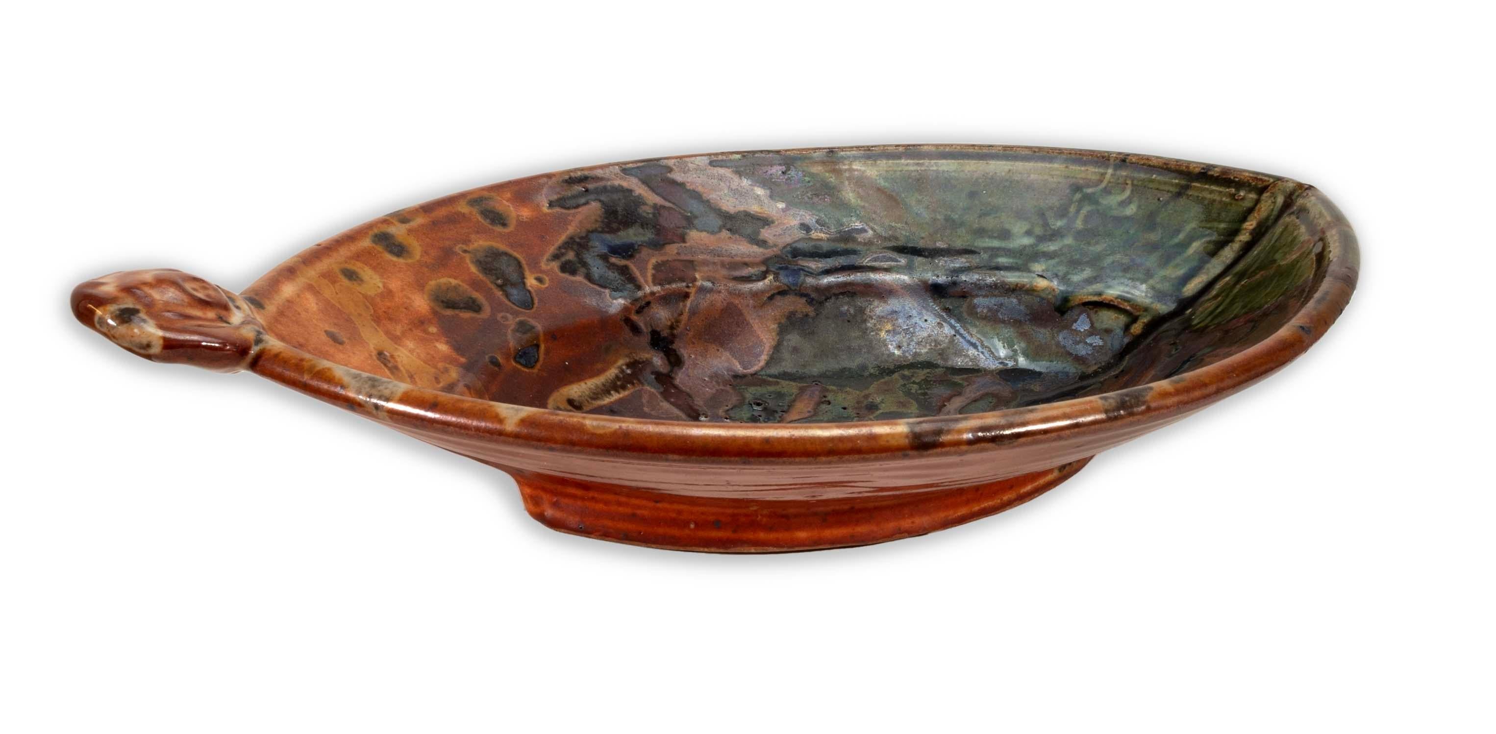 Americano Piatto da portata in ceramica di John Glick firmato e timbrato in vendita