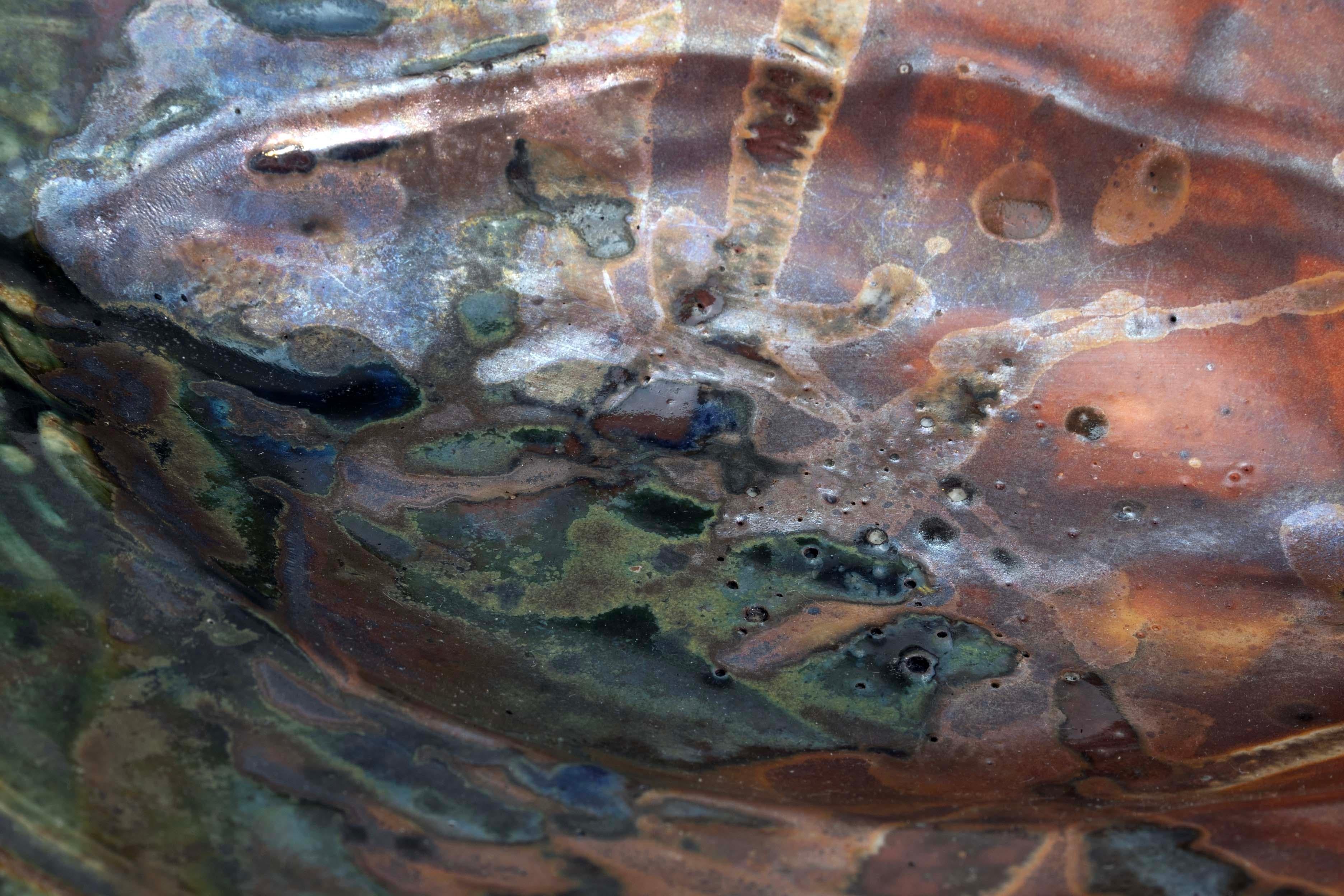 Piatto da portata in ceramica di John Glick firmato e timbrato in vendita 1