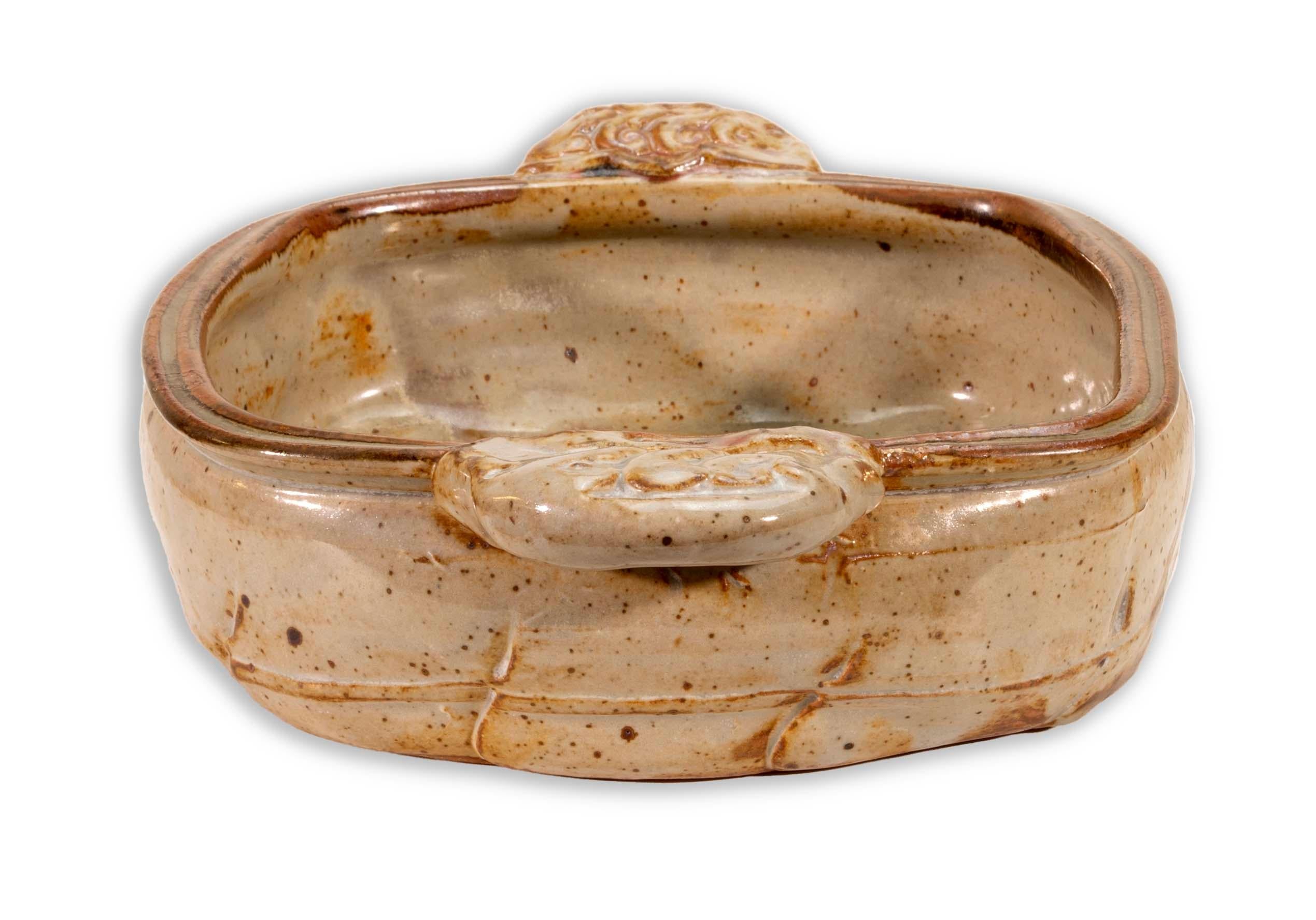 Piatto da portata quadrato in ceramica e gres di John Glick firmato In condizioni buone in vendita a Keego Harbor, MI