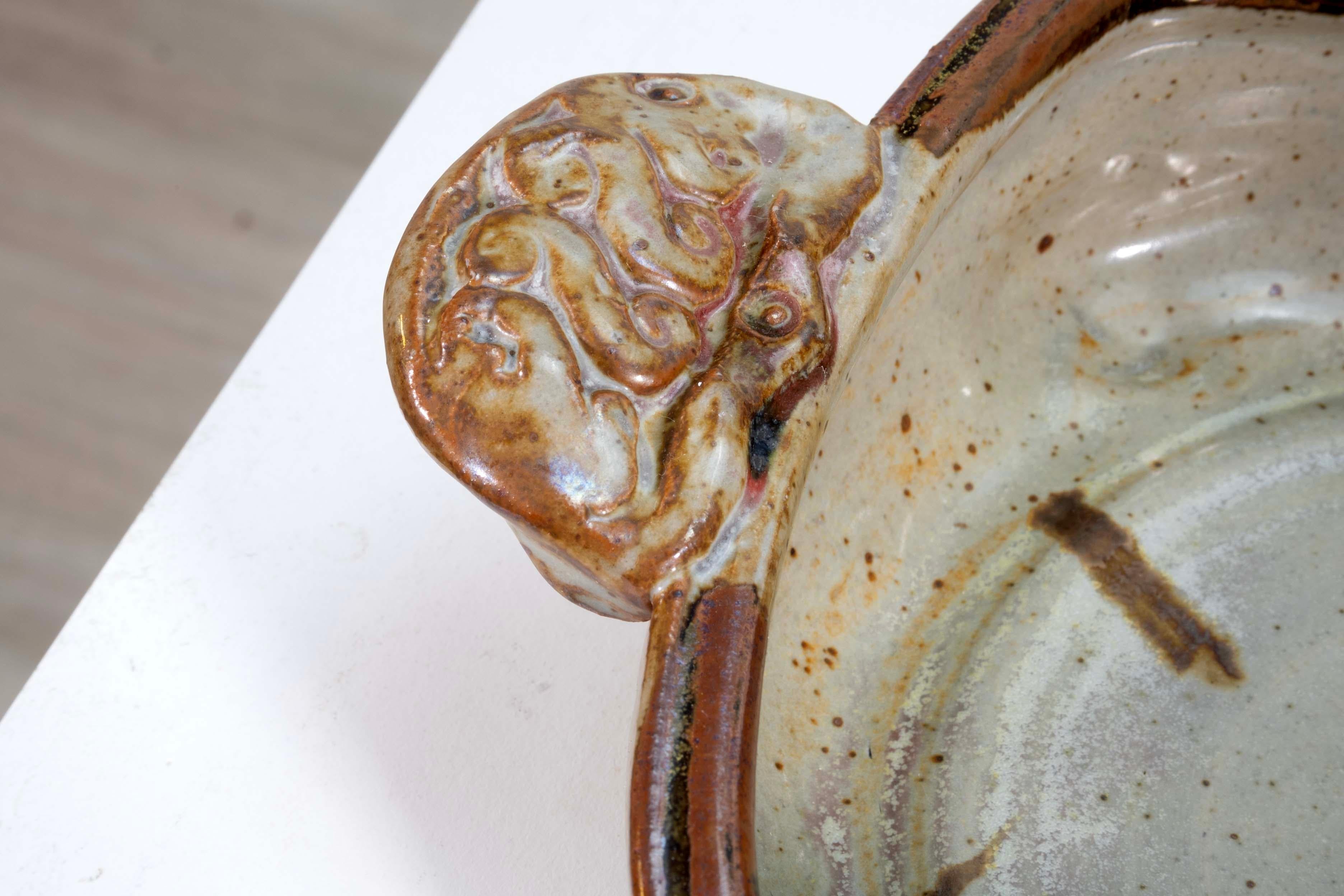 Piatto da portata quadrato in ceramica e gres di John Glick firmato in vendita 1