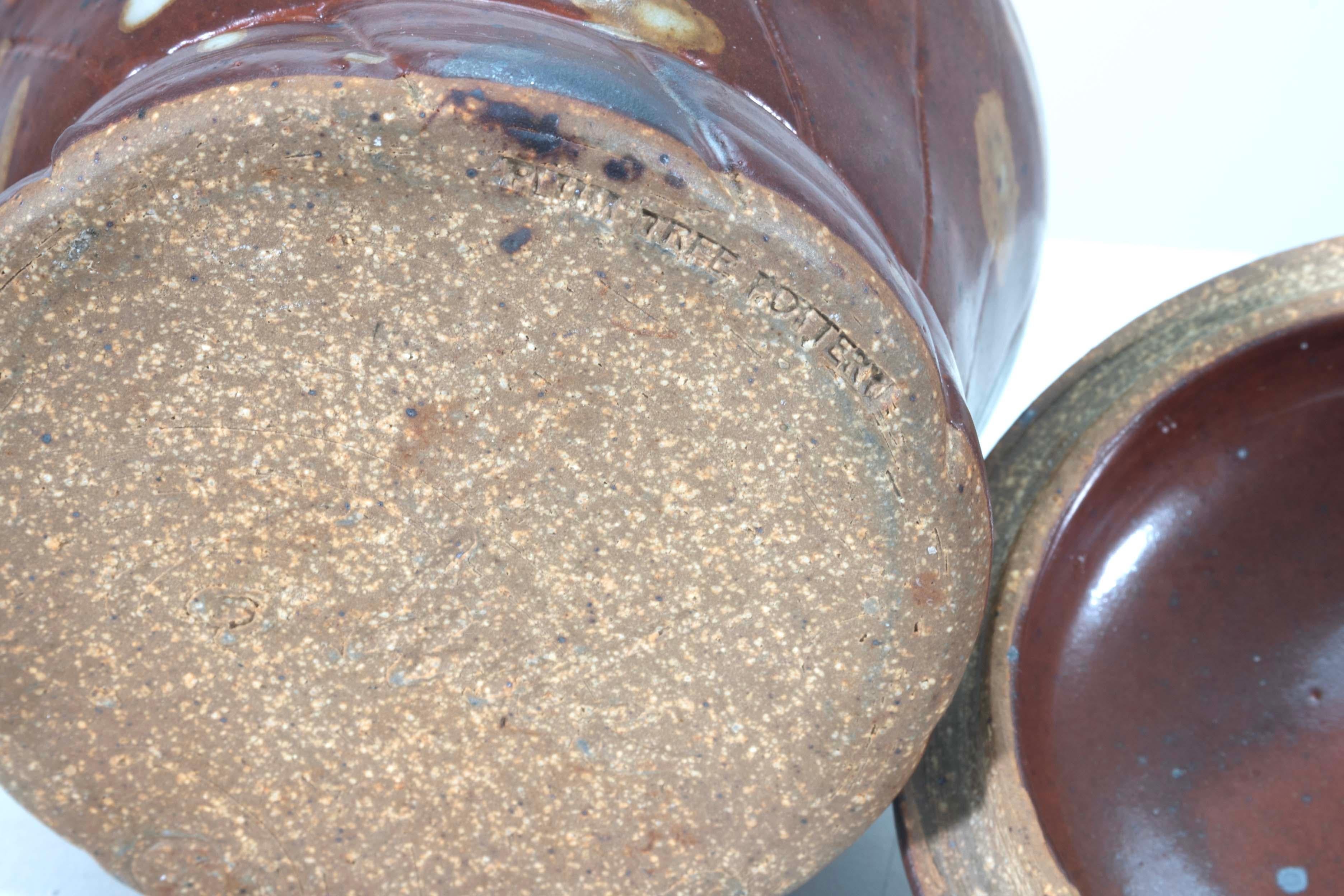 Portazucchero e lattiera in ceramica di John Glick con timbro Plum Tree Pottery in vendita 8