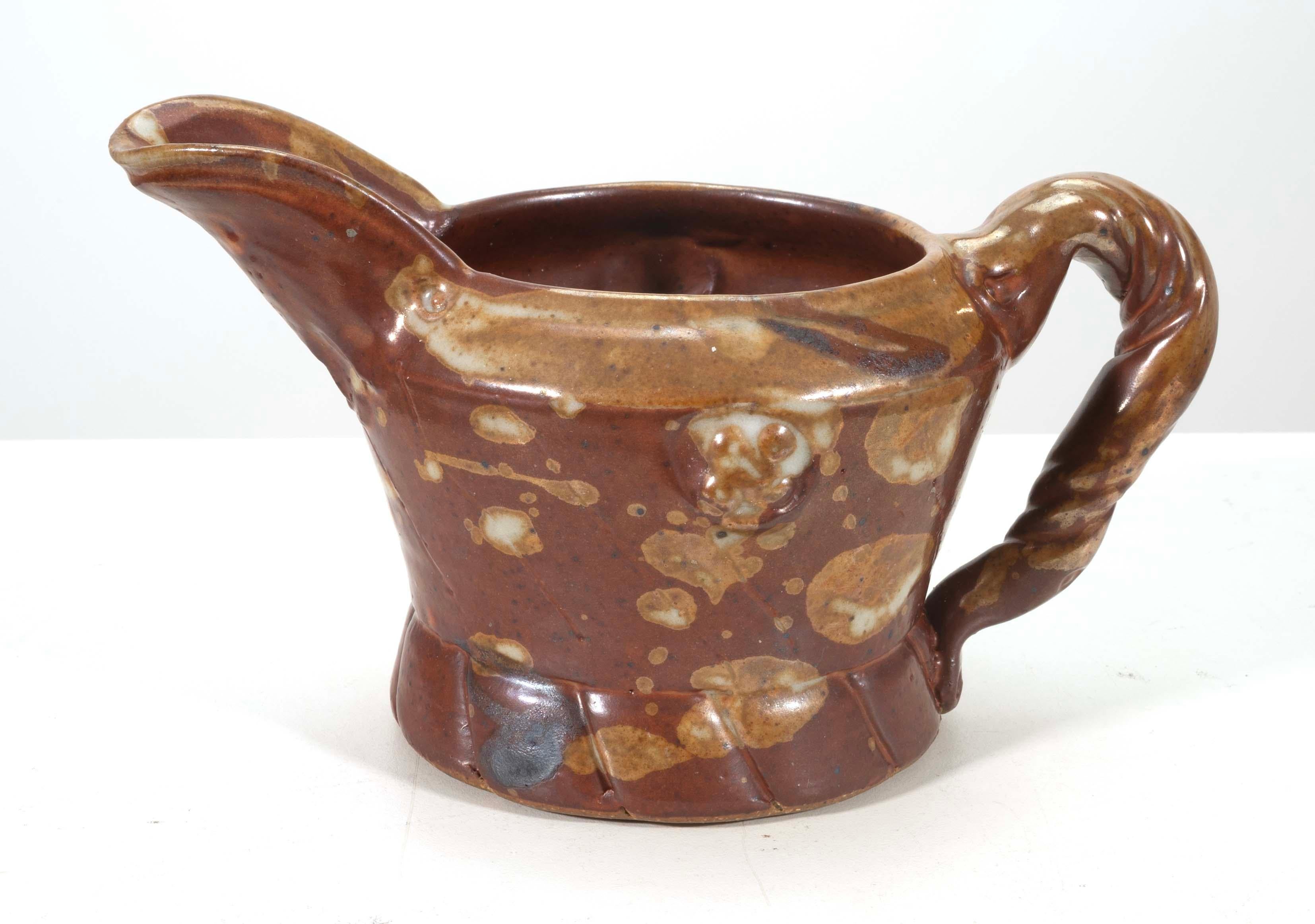 Portazucchero e lattiera in ceramica di John Glick con timbro Plum Tree Pottery In condizioni buone in vendita a Keego Harbor, MI