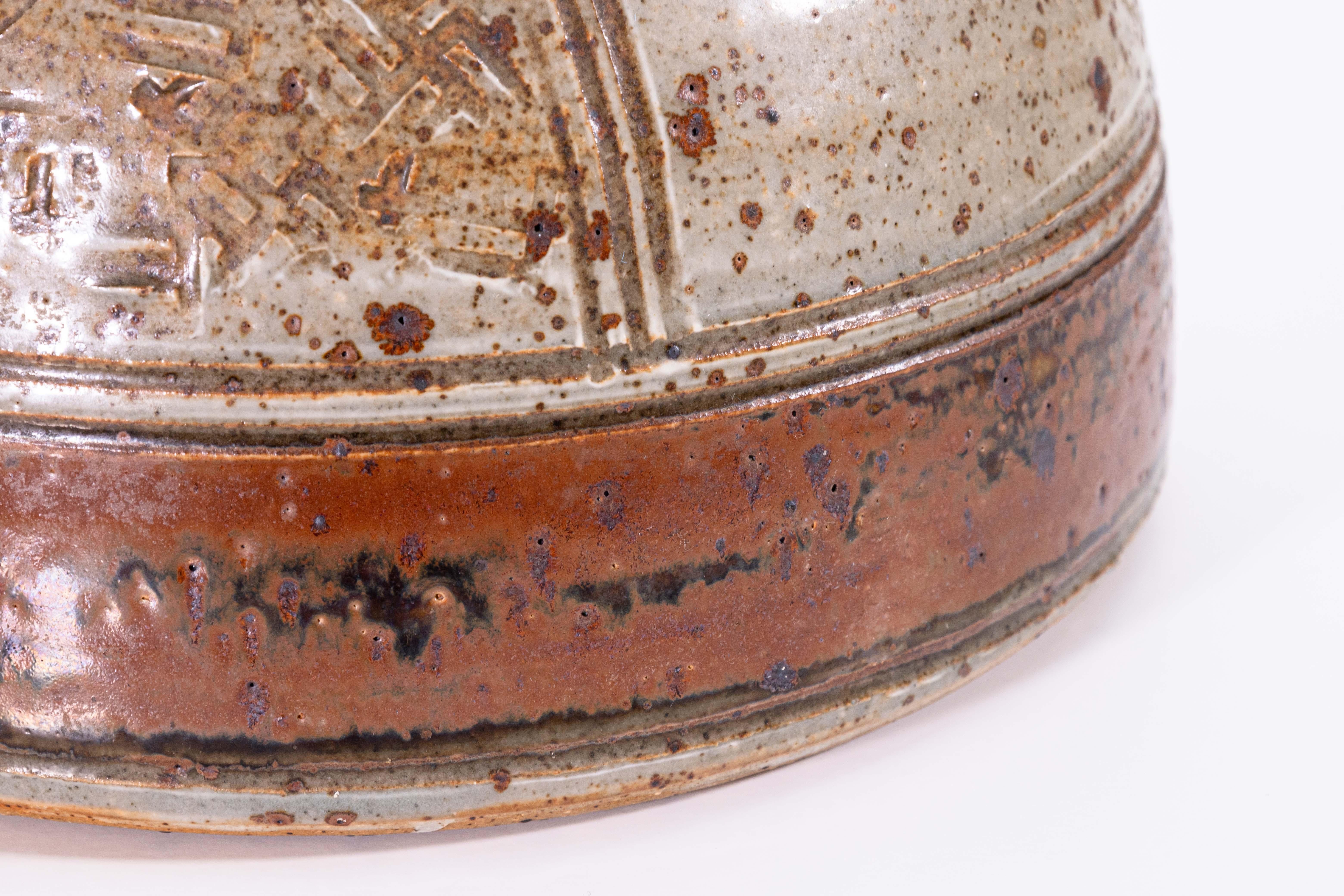 John Glick Modernist Stoneware Vessel in ceramica smaltata Plum Tree Pottery In condizioni buone in vendita a Keego Harbor, MI