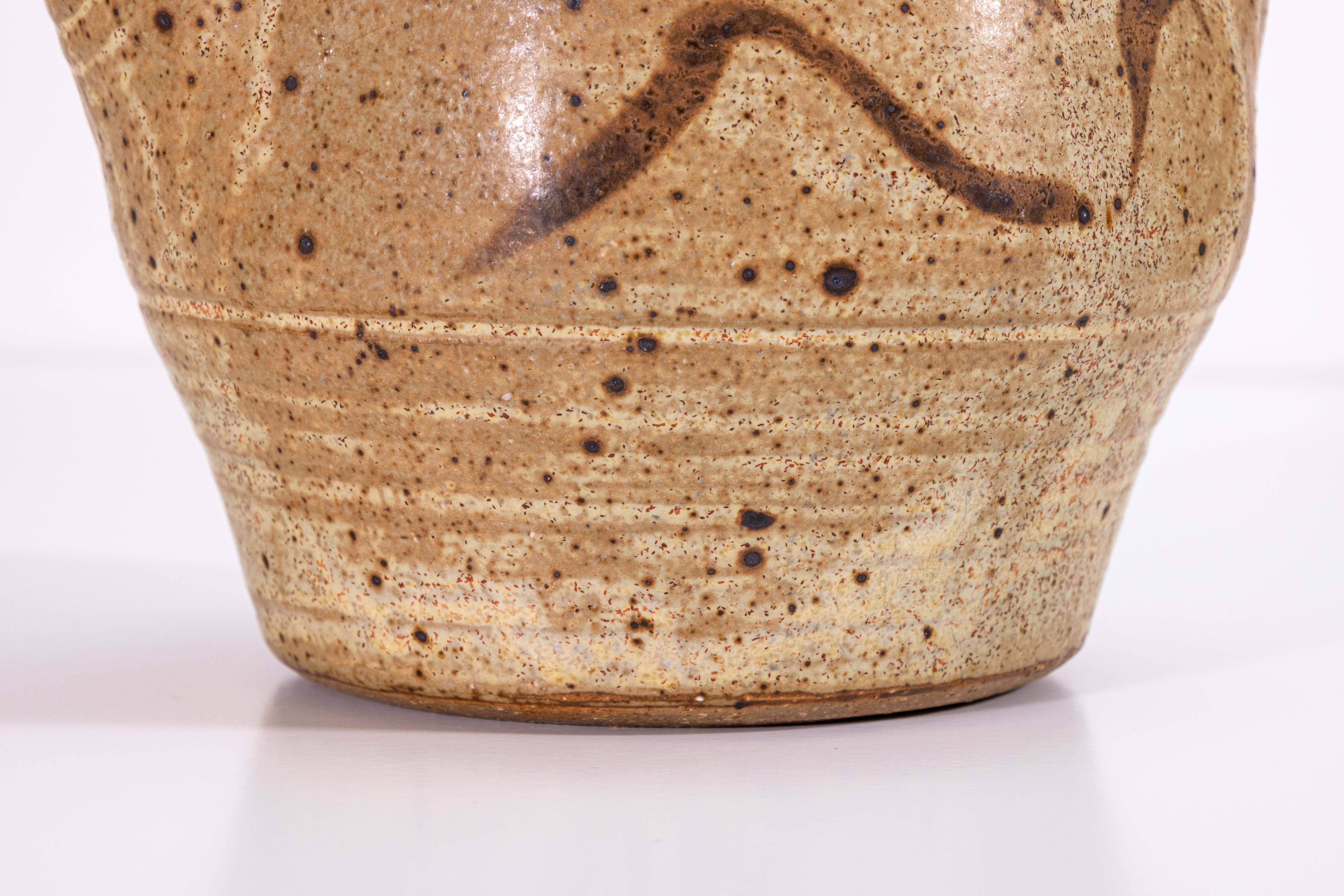 John Glick Modernist Stoneware Glazed Ceramic Pottery Tea Pot Plum Tree Pottery For Sale 1