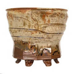 John Glick - Vaso da fiori modernista in gres smaltato, grande, con piedini