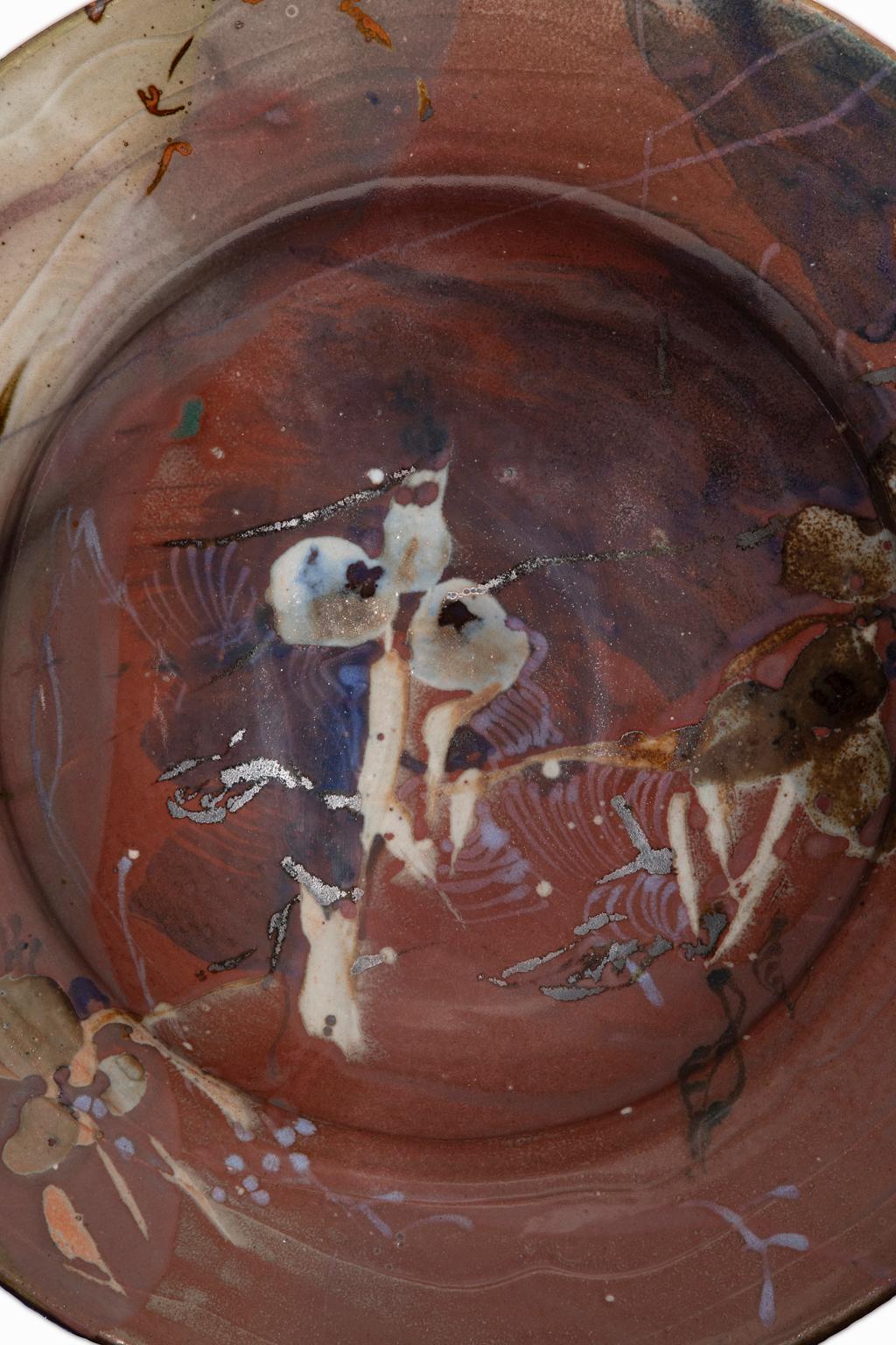 Monumentaler Keramikteller aus Plum Street Pottery von John Glick  im Zustand „Hervorragend“ im Angebot in Bloomfield Hills, MI