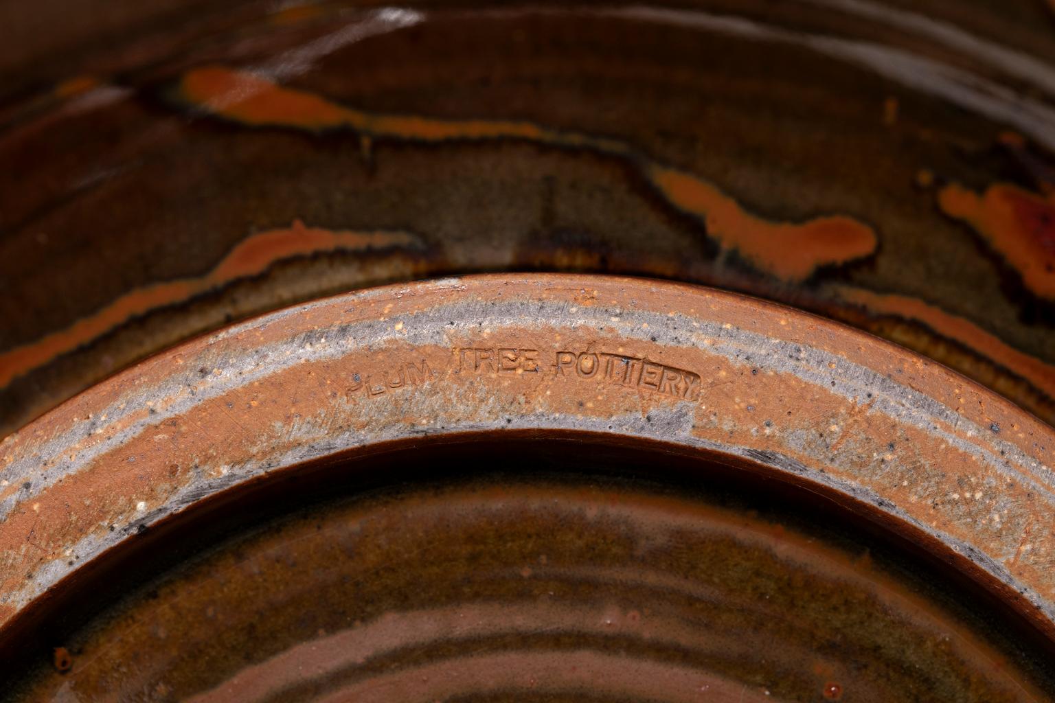 John Glick Plum Street Pottery Ceramic Glazed Bowl/Charger Extra-large  For Sale 5