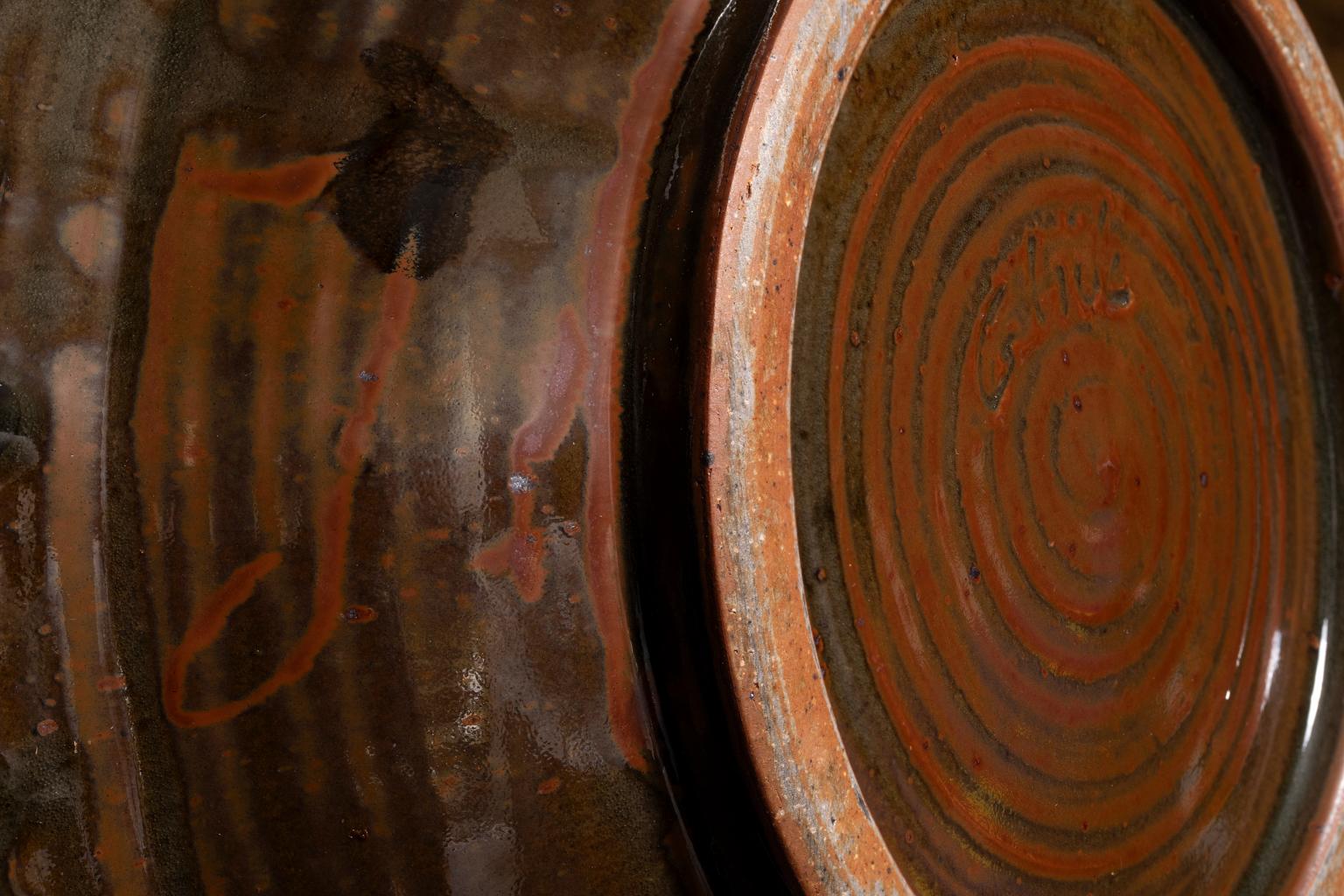 Bol/table extra large Plum Street Pottery en céramique émaillée John Glick  en vente 1