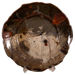 John Glick Pflaumenbaum-Plattenteller-Teller aus Keramik, Mid-Century Modern