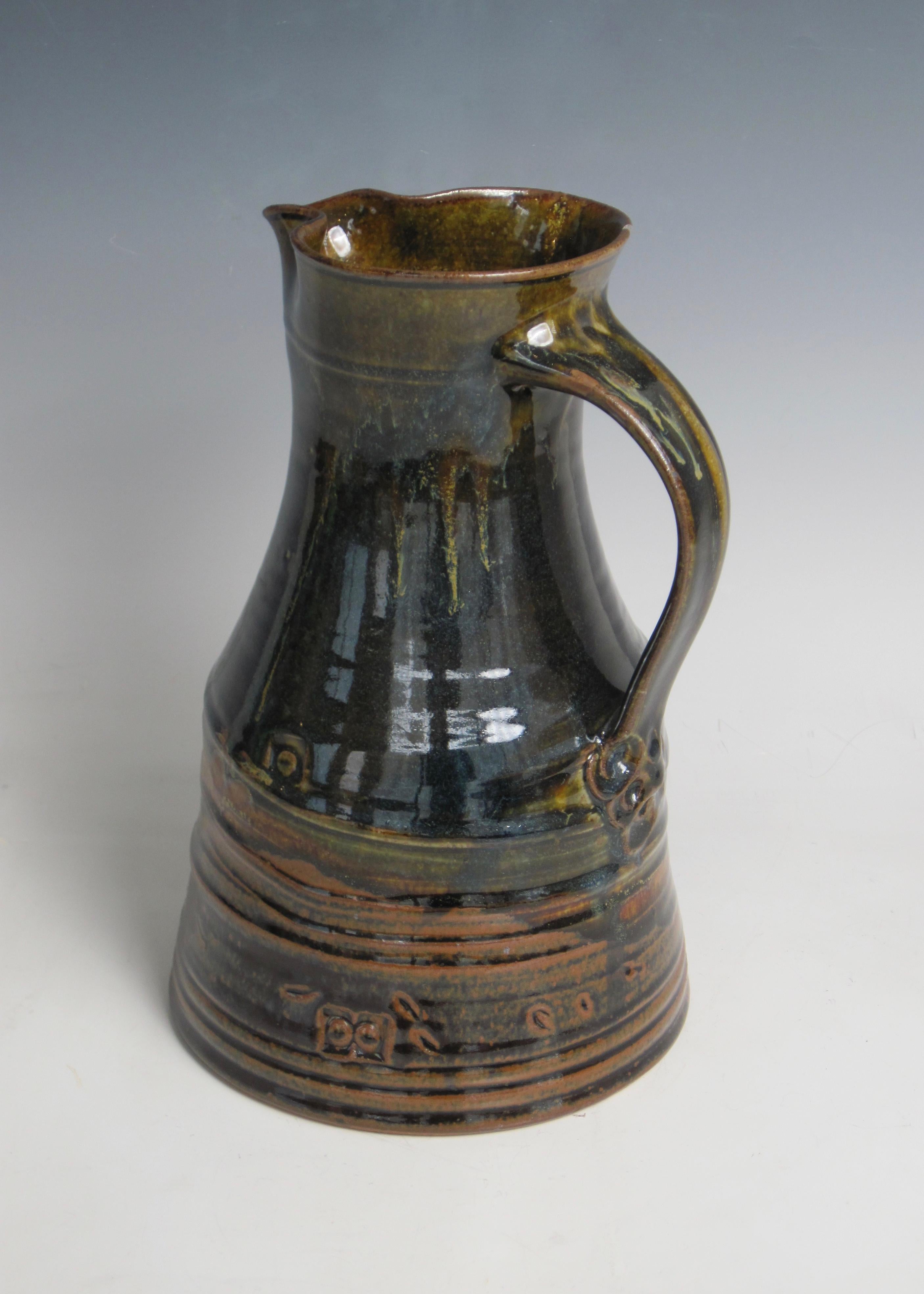 American John Glick Pottery Pitcher For Sale