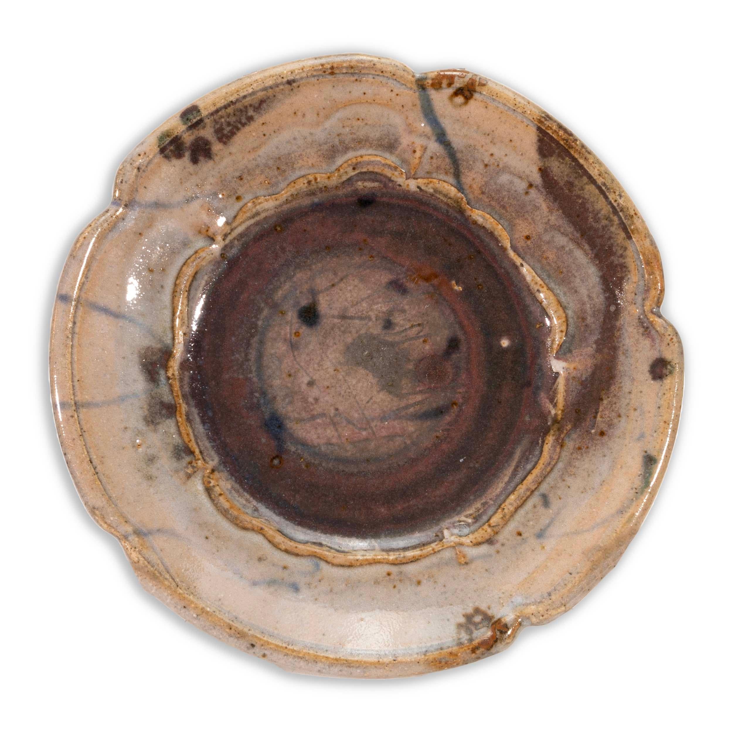 20th Century John Glick Set of 3 Ceramic Stoneware Small Plates Signed