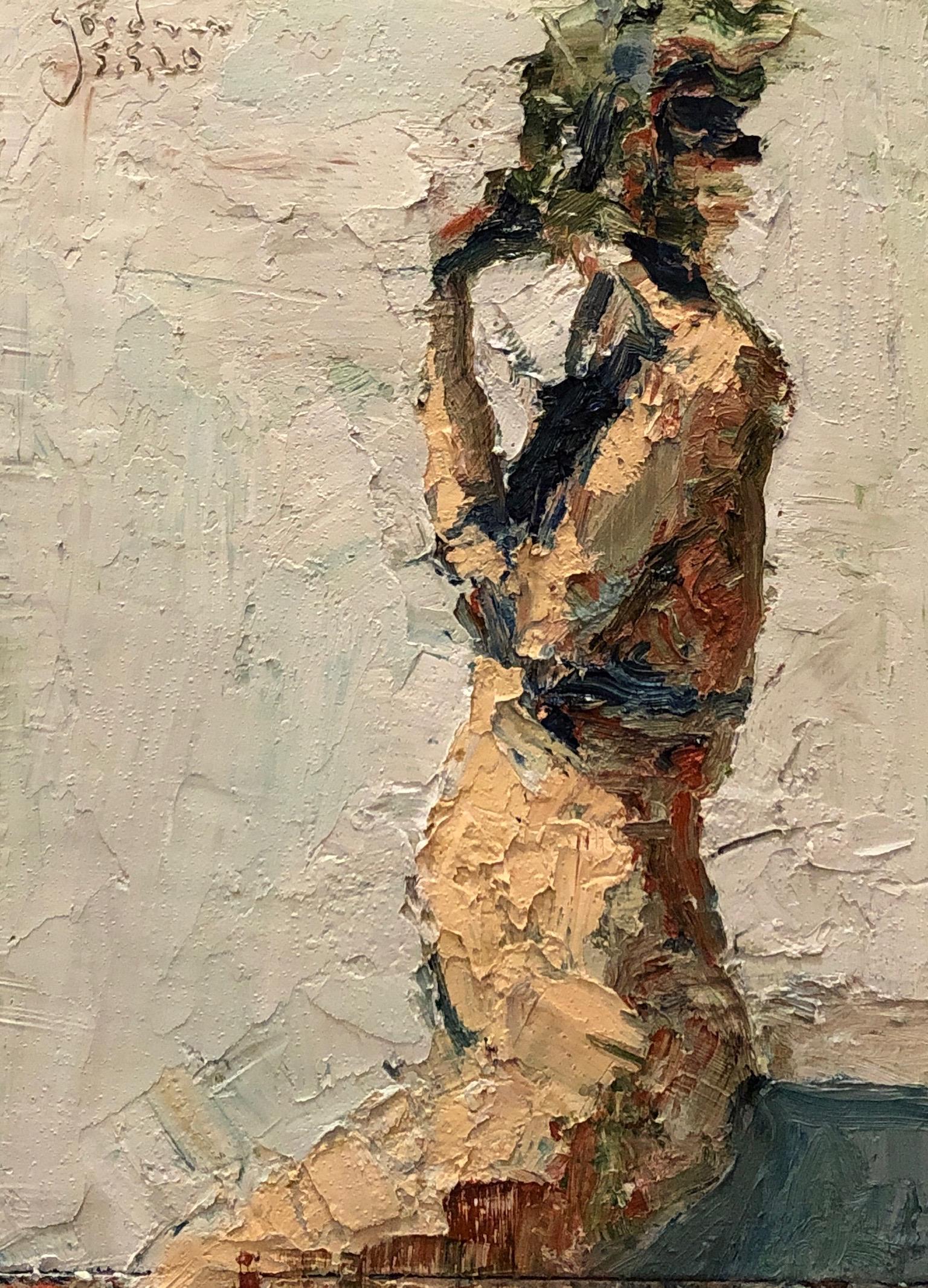 John Goodman Figurative Painting - Thinking Figure No. 11, 2020