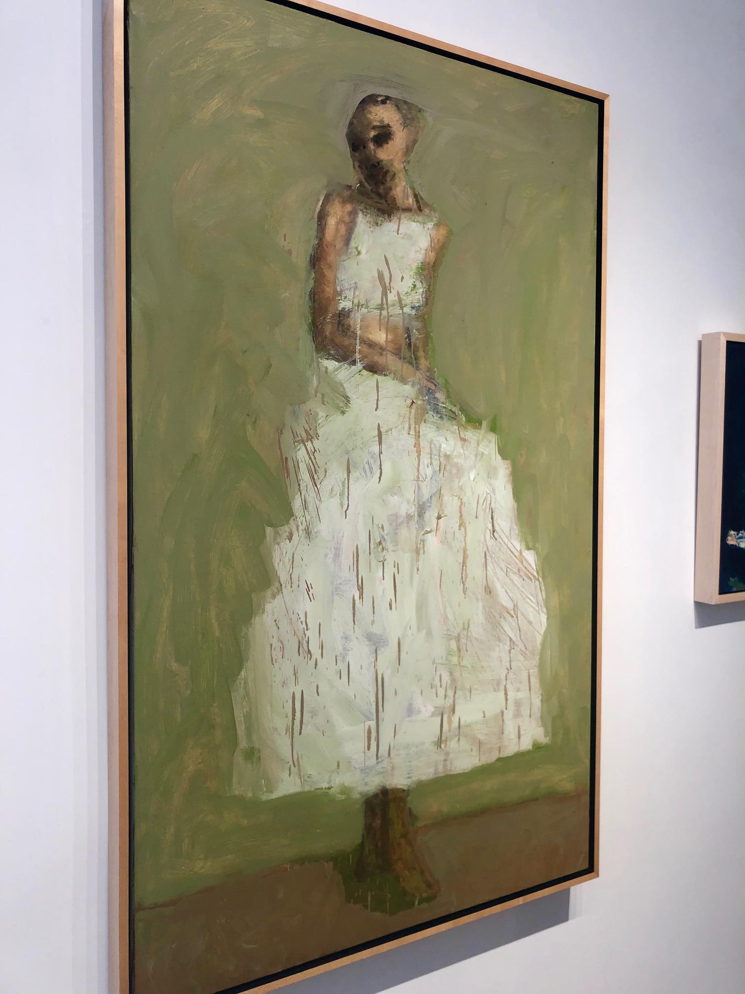 Figure in White - Painting by John Goodman