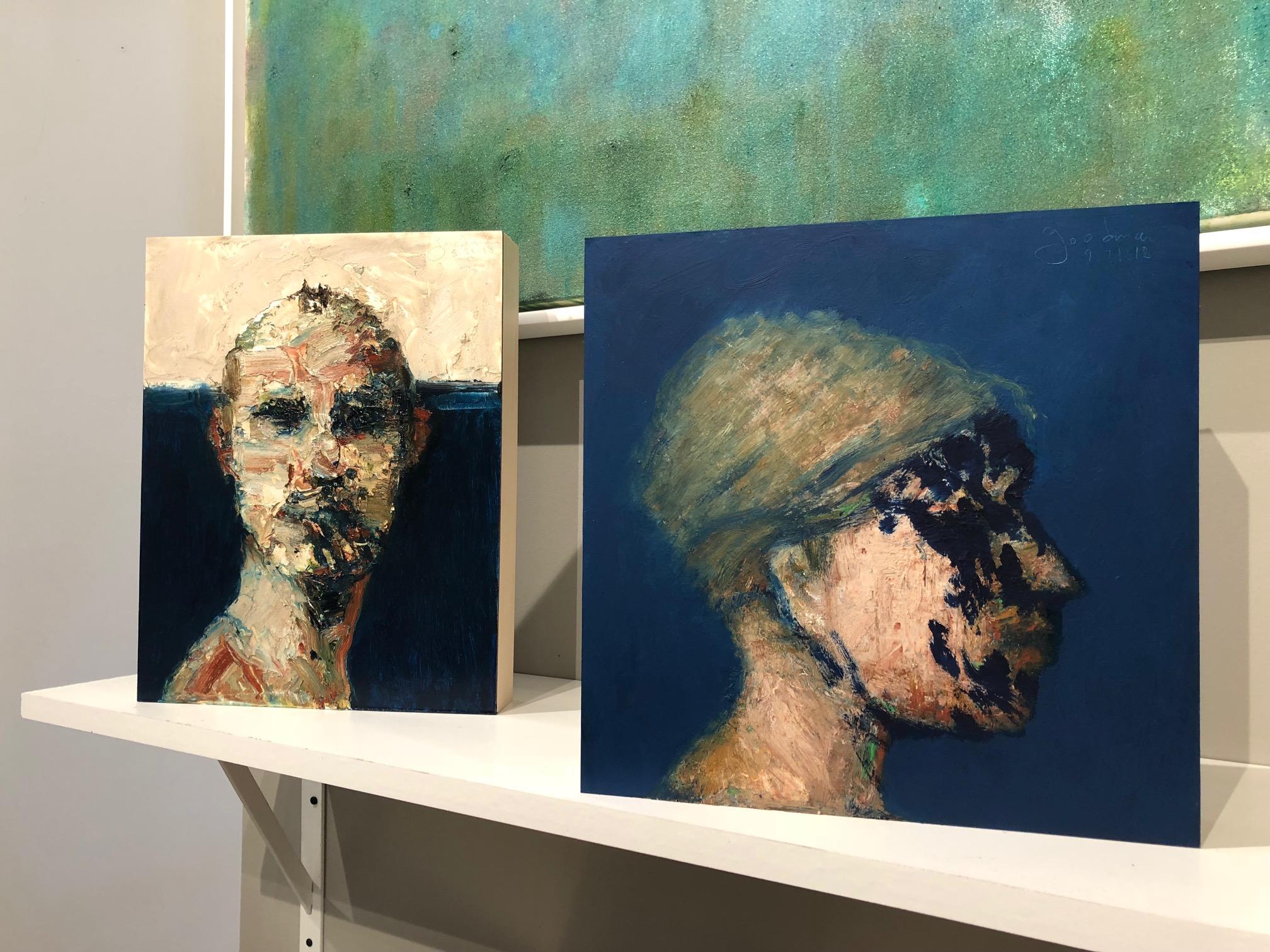 Head No. 10, 2018 - oil on wood panel - Painting by John Goodman
