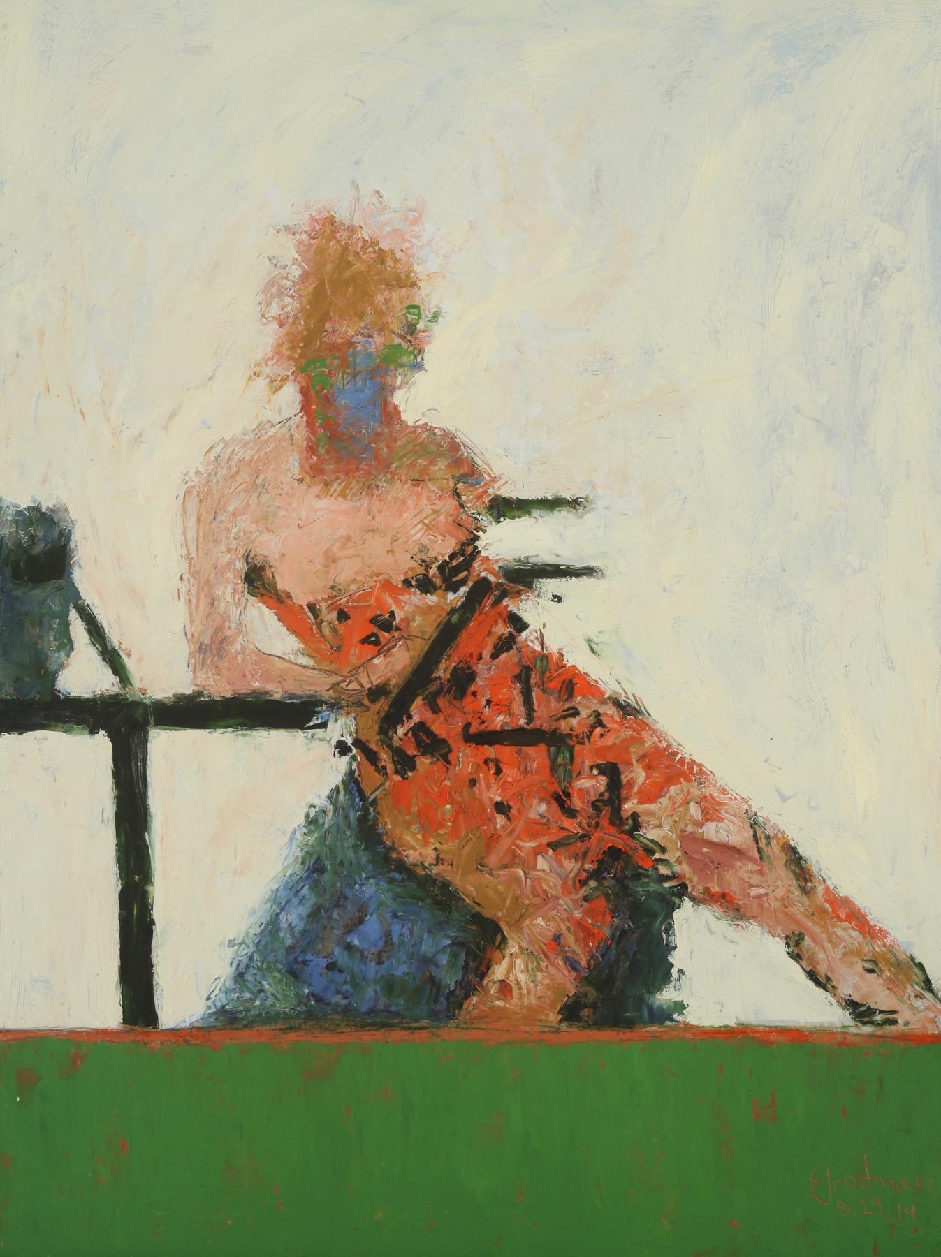 John Goodman Figurative Painting - Reading Figure No. 1, 2014