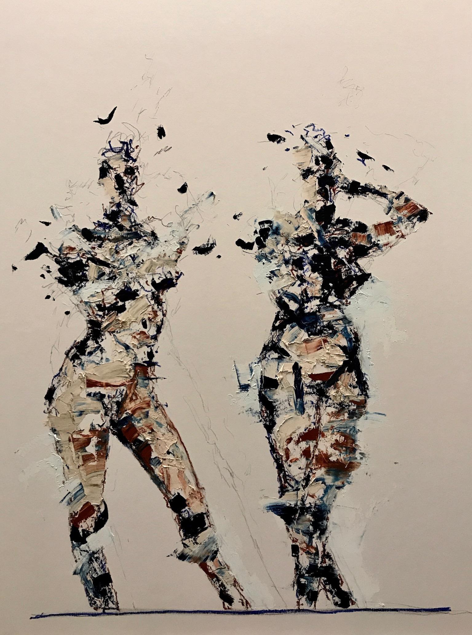 John Goodman Figurative Painting - Two Figures no. 1, 2017