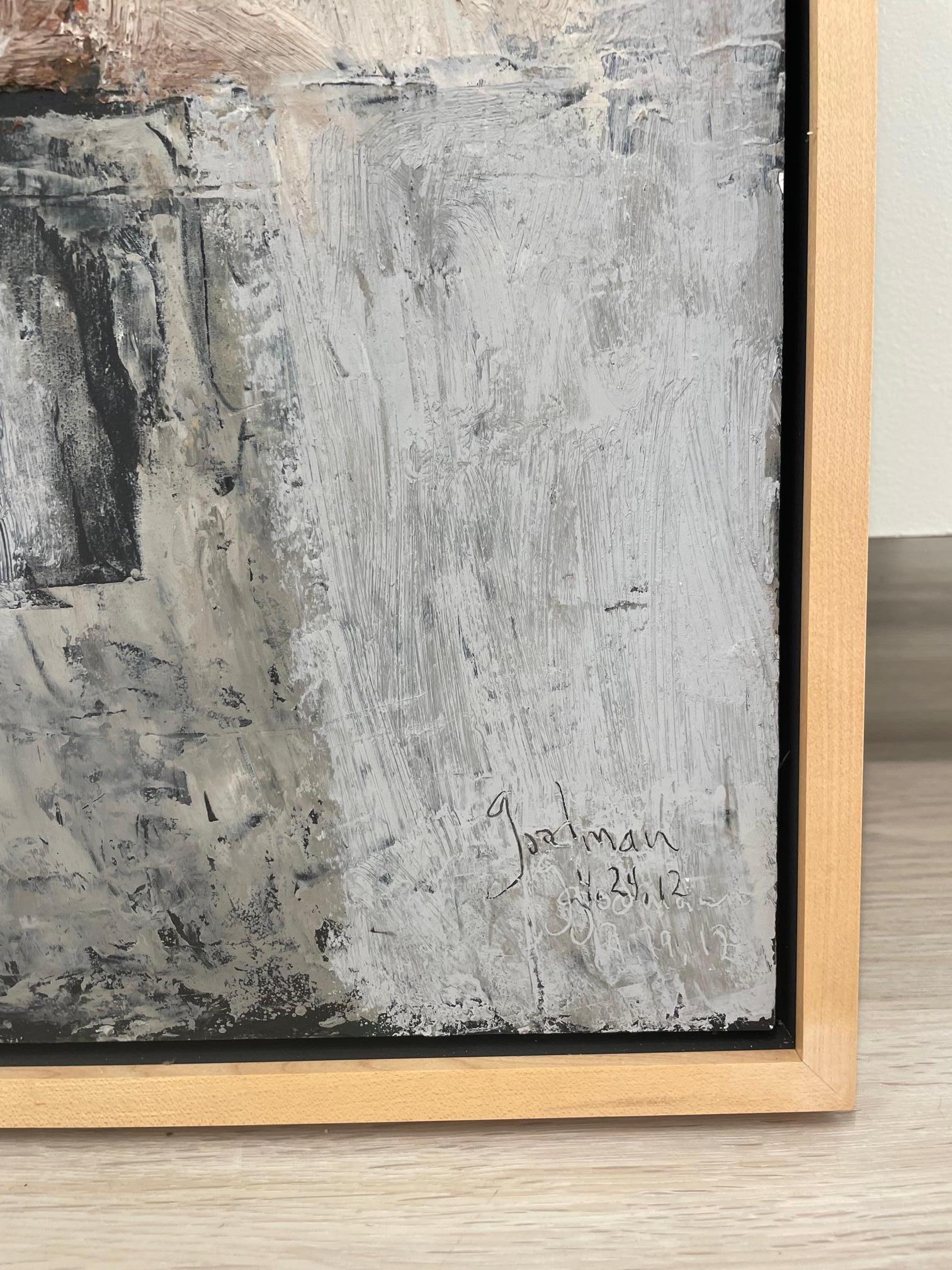 Due figure con cane - Painting Contemporaneo di John Goodman
