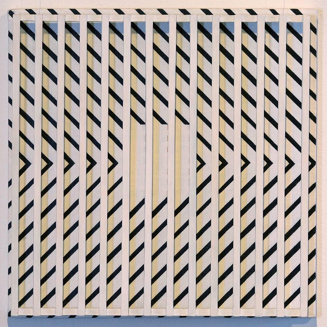 John Goodyear Abstract Painting - Diagonals Over Yellow