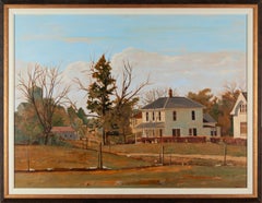 John Gordon, 'Near the Church, Stuart', 1976, Oil on Canvas, Unique, Signed