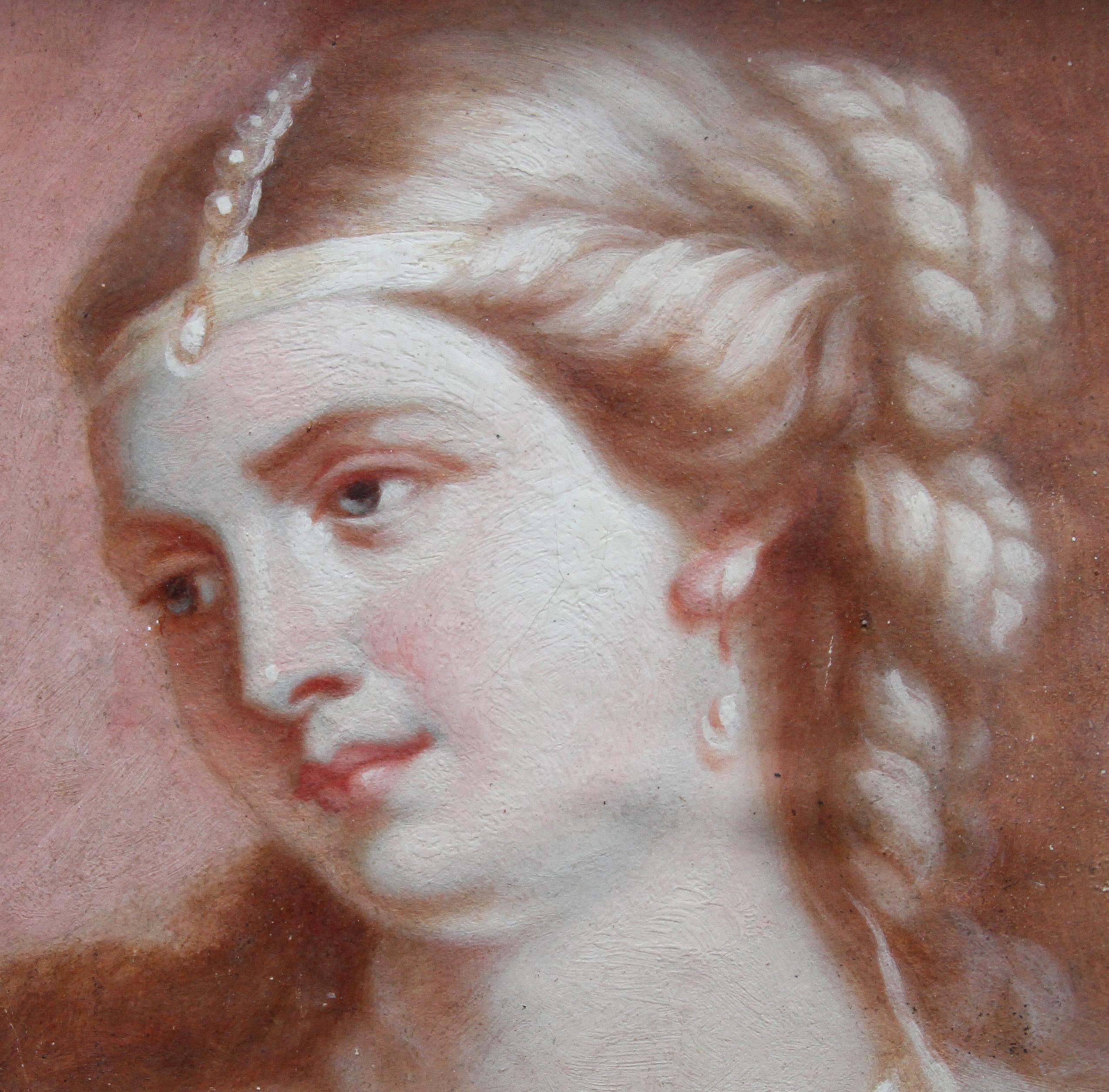 Portrait d'une femme - Peinture à l'huile d'un maître écossais ancien par le président de l'RSA - Maîtres anciens Painting par John Gordon Watson