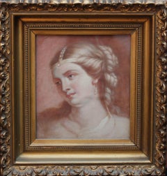 Portrait of a Lady - Old Master Scottish art oil painting by RSA president