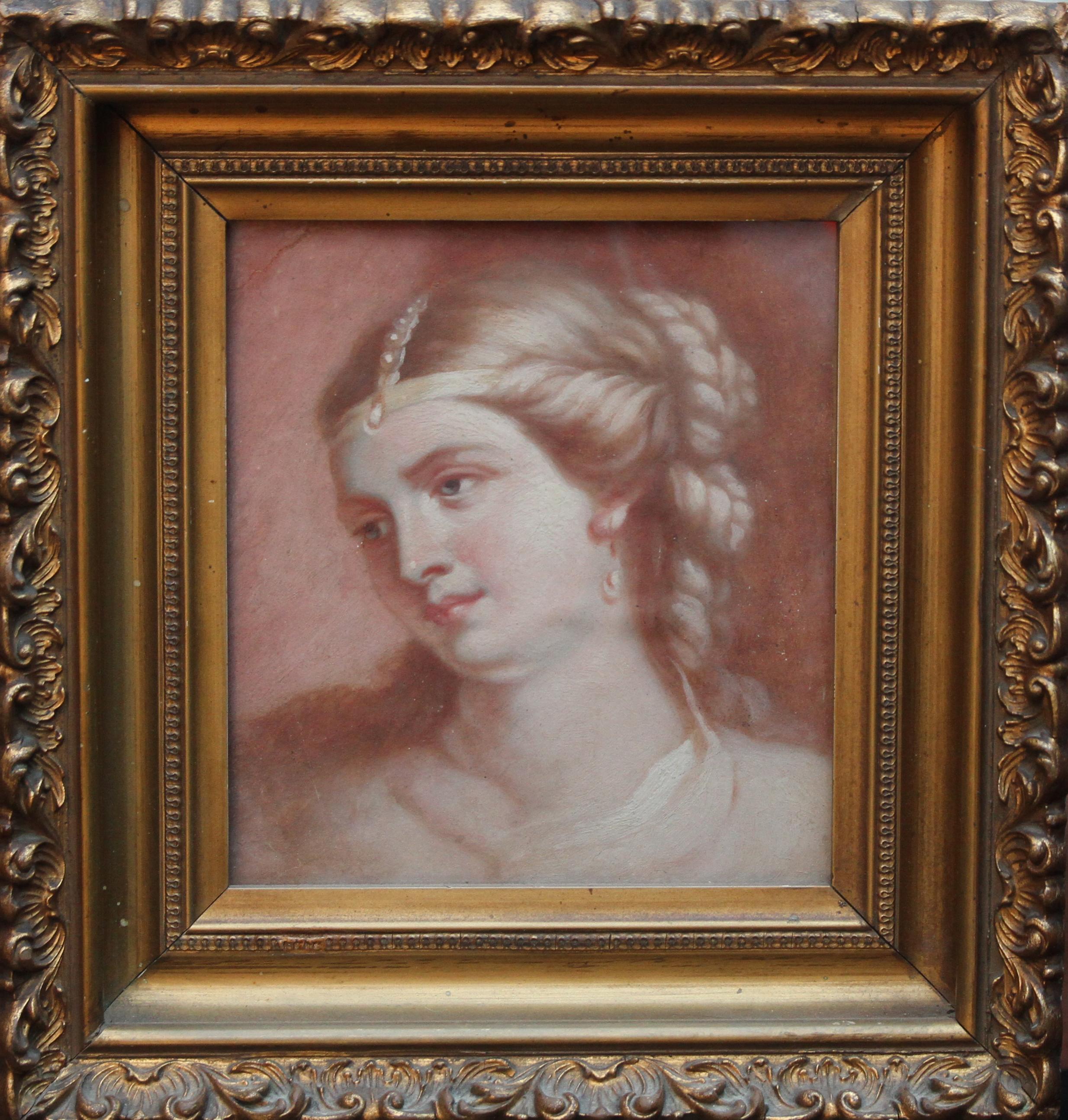 John Gordon Watson Portrait Painting - Portrait of a Lady - Old Master Scottish art oil painting by RSA president