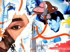 "Allure", Oil Painting on Found Material, Pop Art, Modern Culture, Screen Icons