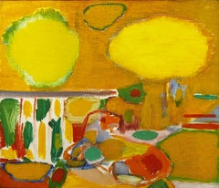 "Intime Landschaft II" John Grillo, Helle abstrakte expressionistische Landschaft