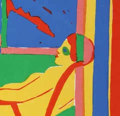 Lady in Chair, Pop Art Print by John Grillo