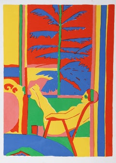 Vintage Lady in Chair, Pop Art Print by John Grillo