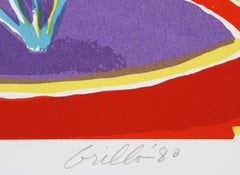 Olmec Mask, Pop Art Screenprint by John Grillo