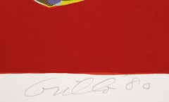 Pajaro (Green Lamp), Serigrafia Pop Art di John Grillo