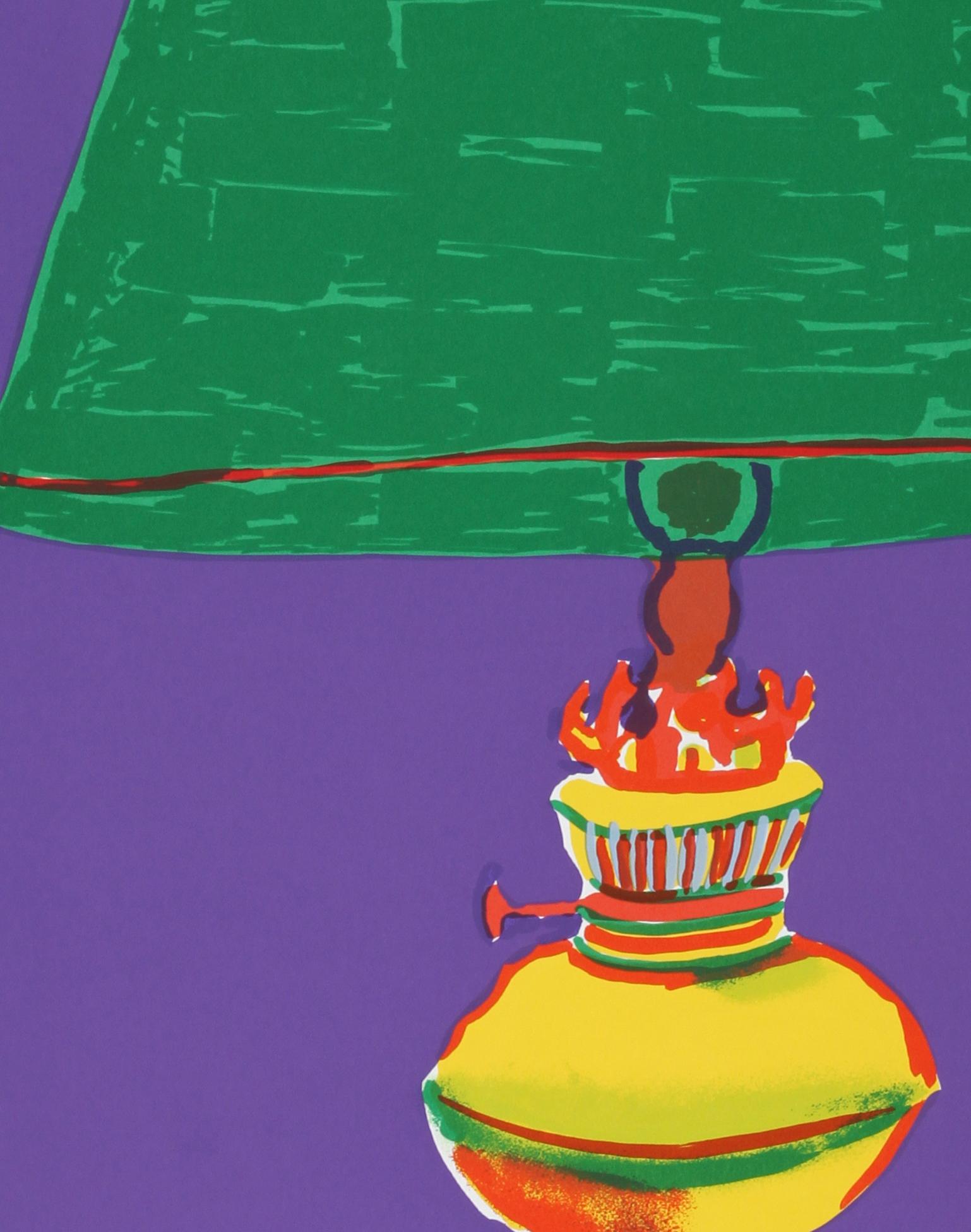 Pajaro (Grüne Lampe), Pop-Art- Serigraphie von John Grillo im Angebot 3