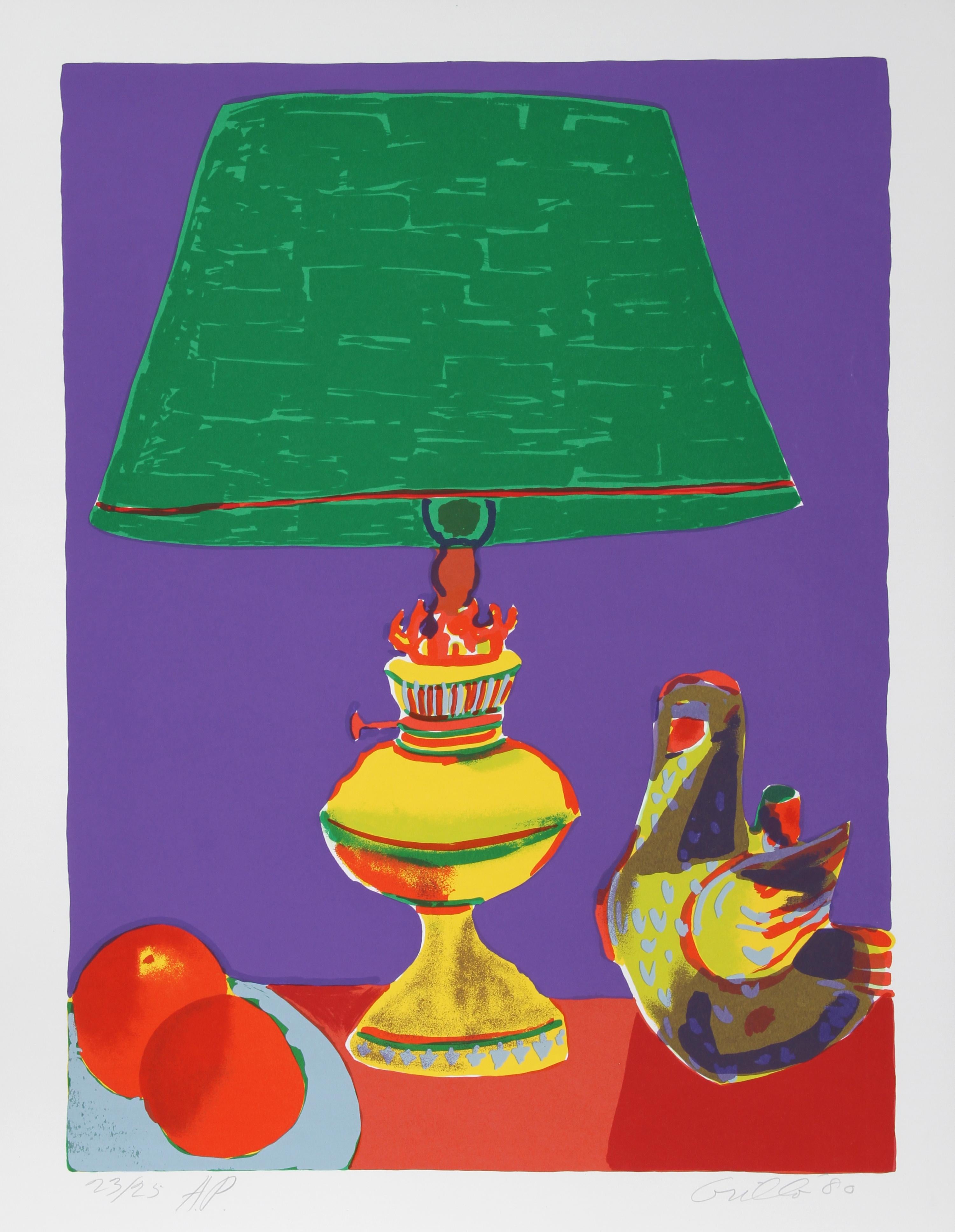 Pajaro (Green Lamp), Pop Art Serigraph by John Grillo