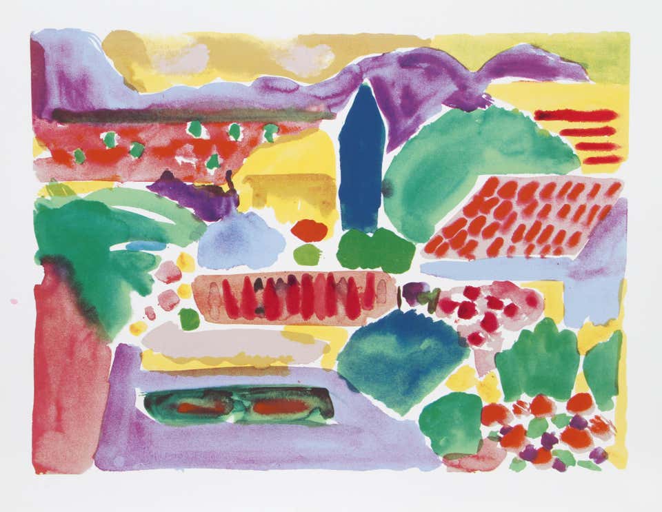 Primavera, Folk Art Screenprint by John Grillo