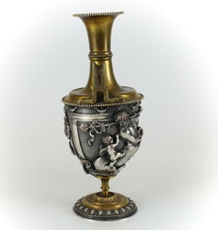 John Grinsell & Son Neoclassical Silver Plate Copper and Brass Urn