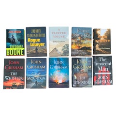 John Grisham Set of 10 Slip-Covered Books for Library/Media Room Second Set
