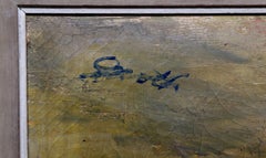 Corsa dei tori, pittura a olio figurativa di John Groths